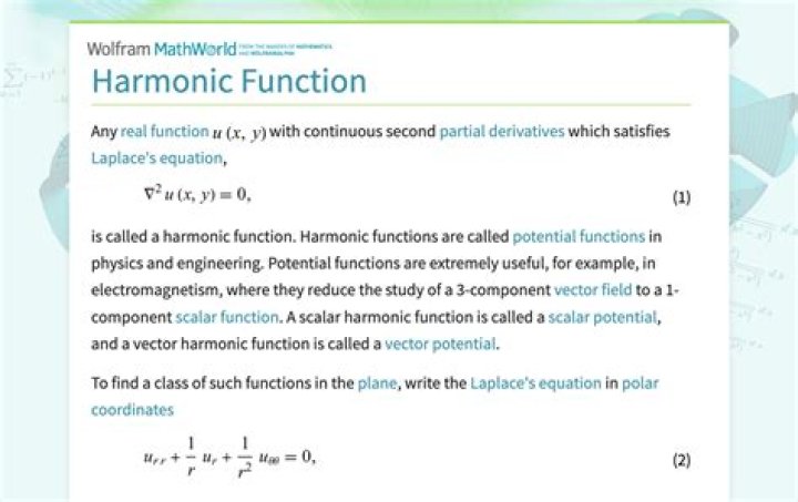 Why are harmonic functions called harmonic functions?