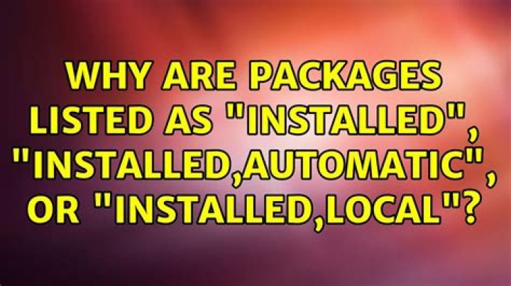 Why are packages listed as 