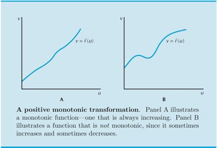 Why does a monotonic function always have a positive rate of change?