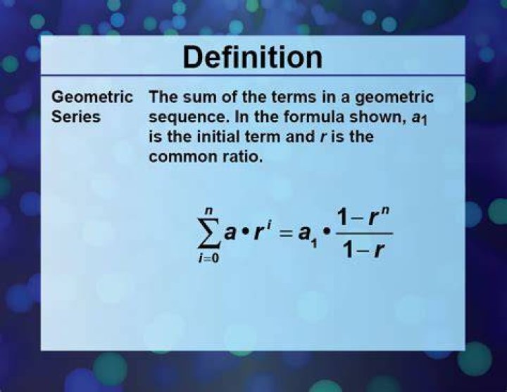 Why does the geometric series formula intuitively work?