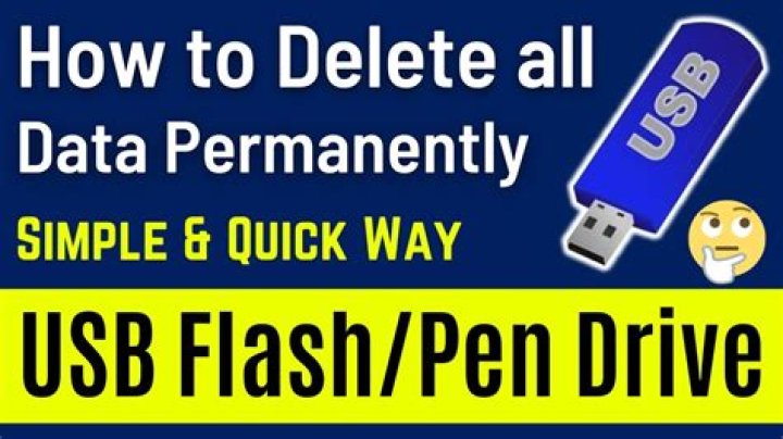 Will a quick format delete files on a flash drive?