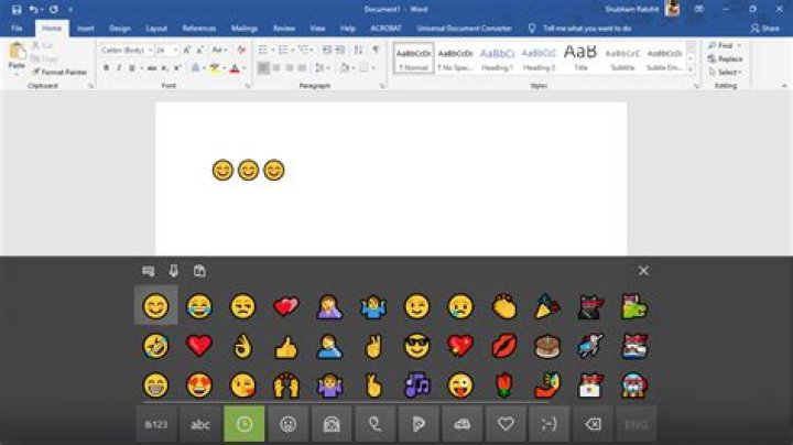 Windows 10 Emojis