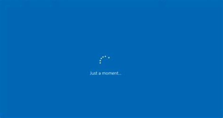 Windows 10 installation stuck at Just a moment