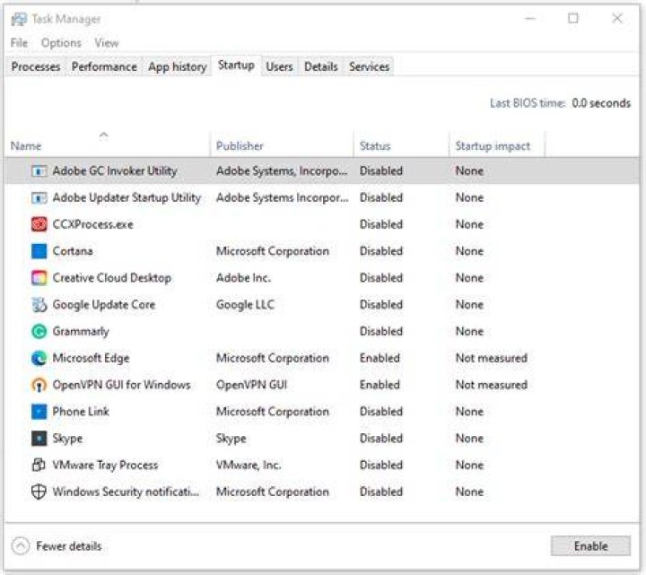 Windows 10 - no Startup folder in Task Manager [duplicate]