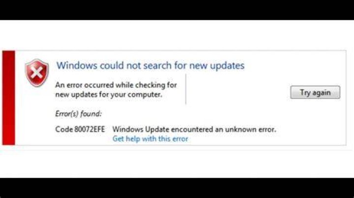 Windows 8 update error code 80072EFE? What's the solution?