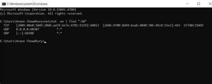 Windows Command to check if a remote server port is opened?