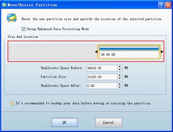 windows partition resize
