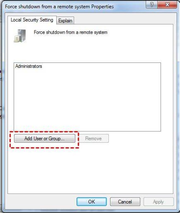 Windows remote shutdown: access denied