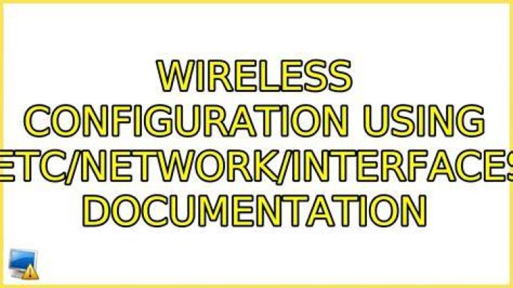 Wireless configuration using /etc/network/interfaces documentation