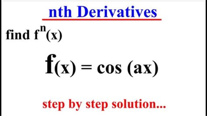 Writing a general formula for nth derivative of $\cos(ax)$