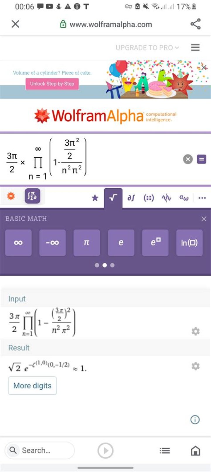 Wrong Wolfram alpha result?