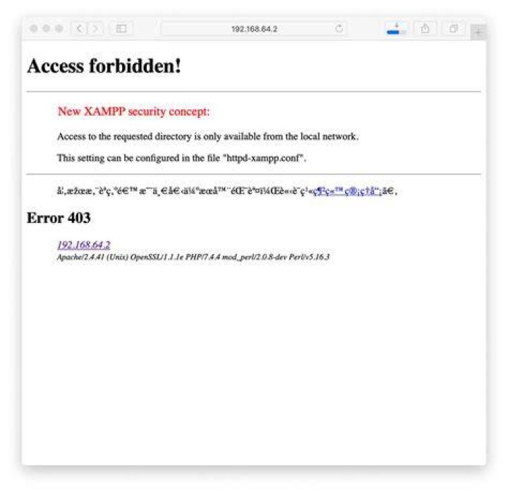 XAMPP: Access Forbidden!