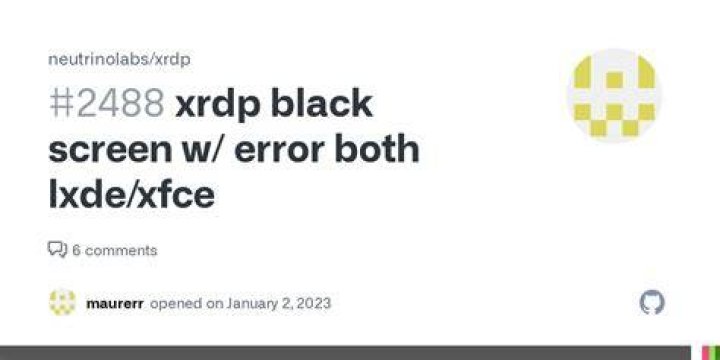 XRDP & XFCE apparently incompatible
