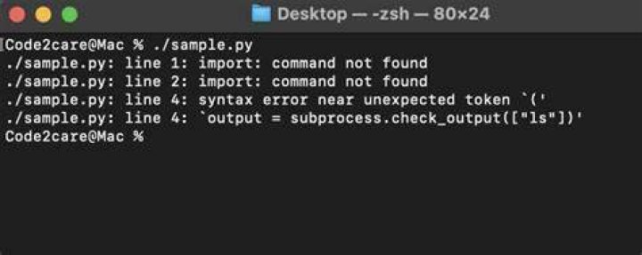 ./xx.py: line 1: import: command not found
