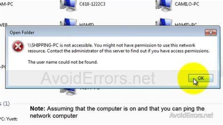 You might not have permission to use this network resource