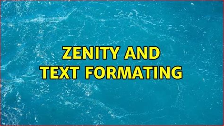 Zenity and text formating