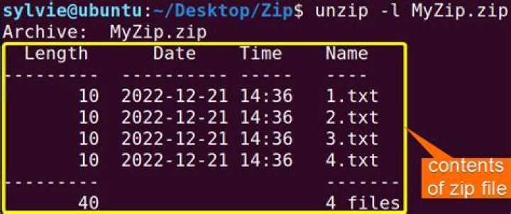 Zipping folders and their contents into a .zip file in Linux