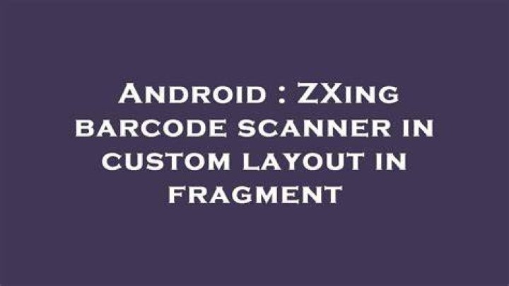 ZXing barcode scanner in custom layout in fragment
